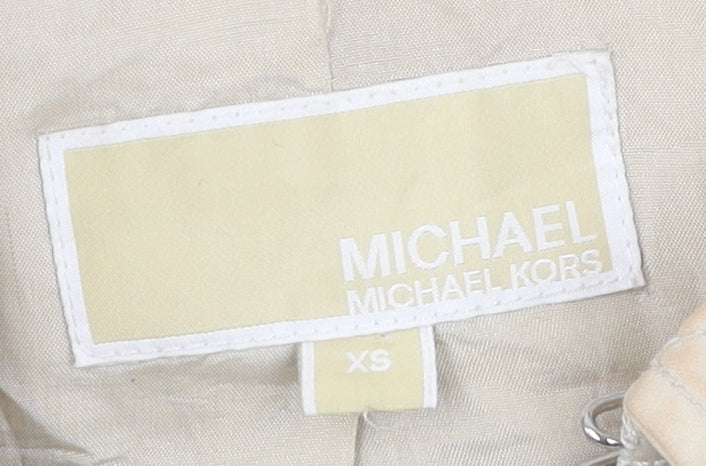 Michael Kors Women's Beige XS Trench Coat, Belted Classic