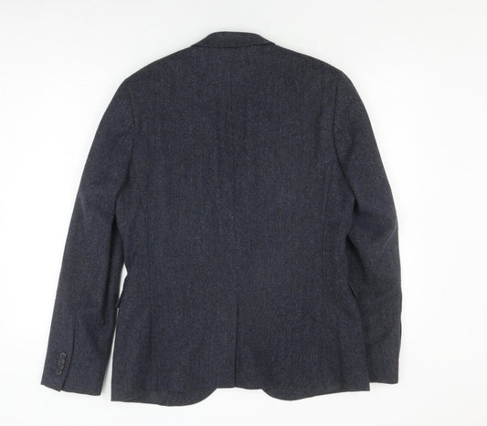 Topman Grey Men's Blazer, Size 40, Single Breasted