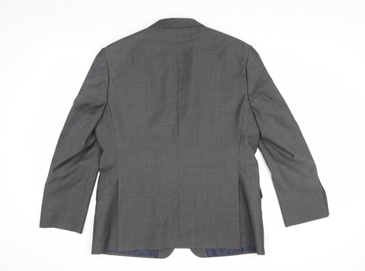 Daniel Hechter Men's Grey Blazer, Size 42S, Classic Fit