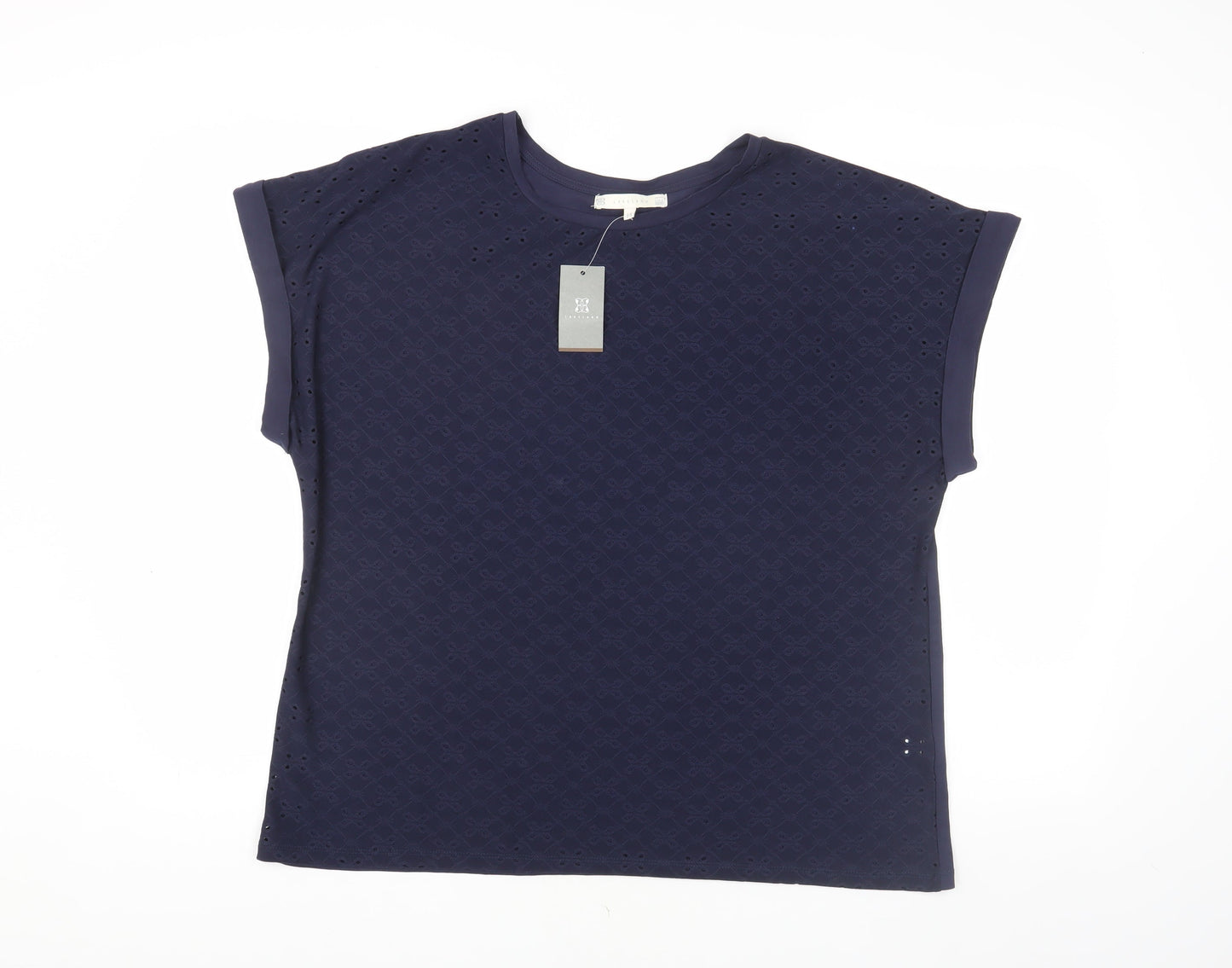 Lakeland Women's Blue Crew Neck Sleeveless T-Shirt