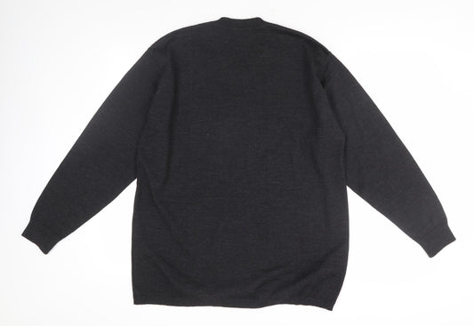 On Off Men's Black Pullover Jumper L V-Neck