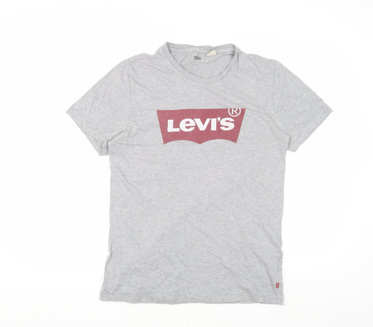 Levi's Men's Grey Graphic Print T-Shirt, Size S
