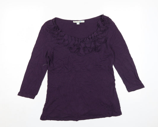 Womens UK Size 12 Boden Purple Modal Blend Blouse