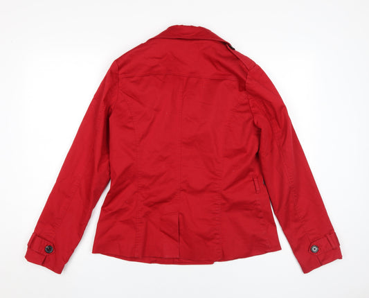 Laura Ashley Red Women's Pea Coat Jacket Size 10