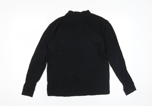 Next Boys Black Graphic Embroidered Long Sleeve T-Shirt