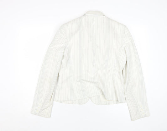 Jones Wear Women's Ivory Pinstripe Blazer Size 10