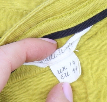 White Stuff Yellow Button-Up Tunic, Size 16, Women's Casual Wear