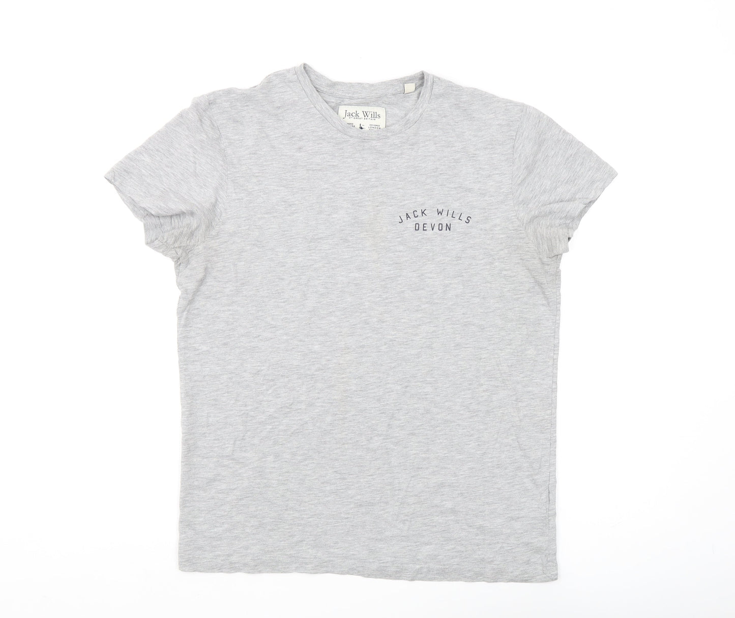 Jack Wills Men's Grey Short Sleeve Regular Fit T-Shirt