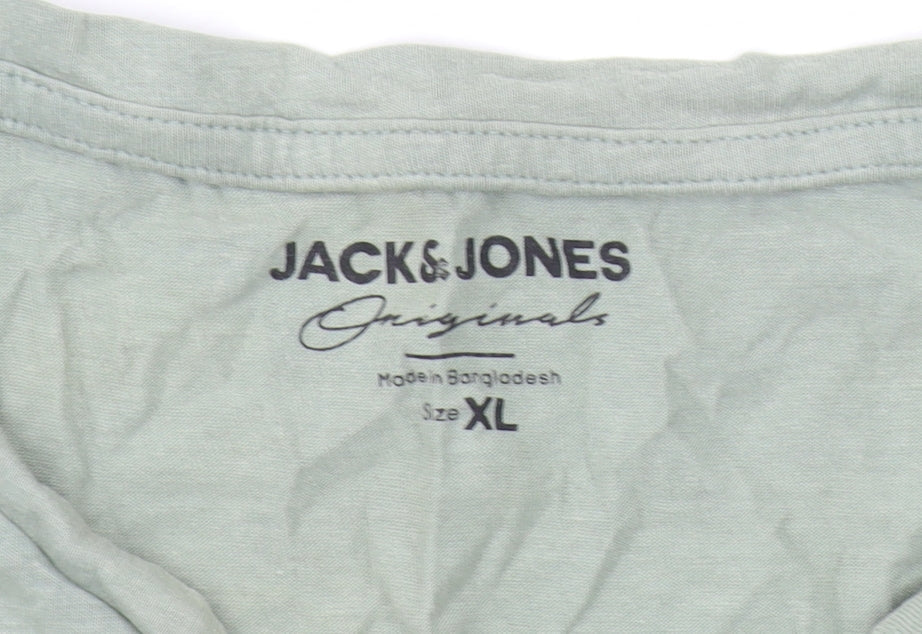 Jack & Jones Men’s Green XL Crew Neck T-Shirt