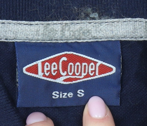 Brand and care label for Lee Cooper Men's Blue S Polo Shirt - Casual Style