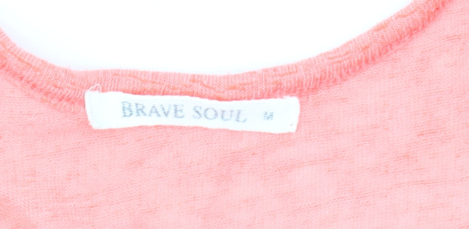 Brave Soul Women's Pink Geometric Tank Top Medium