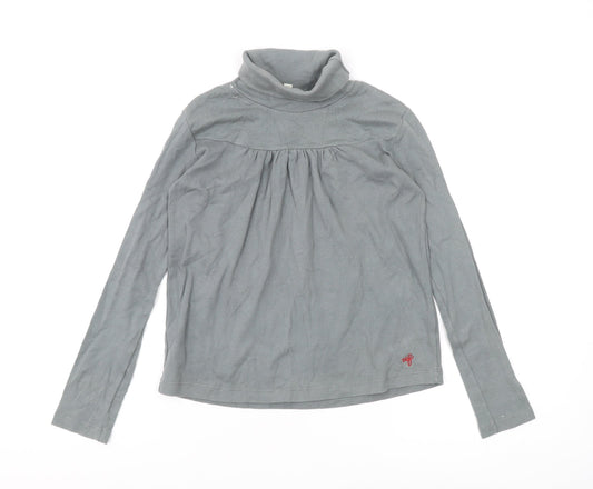 Zef Grey Girls Pullover Casual High Neck Top, Size 10