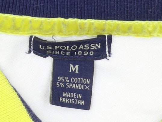 Unisex Adultss UK Size M U.S. Polo Assn. Multicoloured Cotton Polo