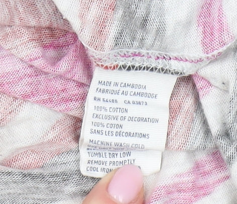 American Eagle Women's Multicoloured Striped T-Shirt M