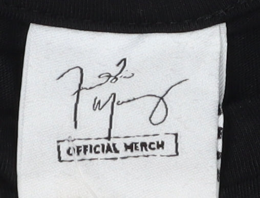 Freddie Mercury Men's Black Graphic T-Shirt Size 16