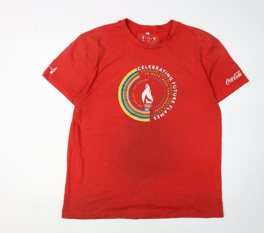 Coca-Cola Men's Red XL Olympic T-Shirt - Eco-Friendly