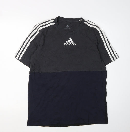 Mens UK Size M adidas Black Cotton T-Shirt