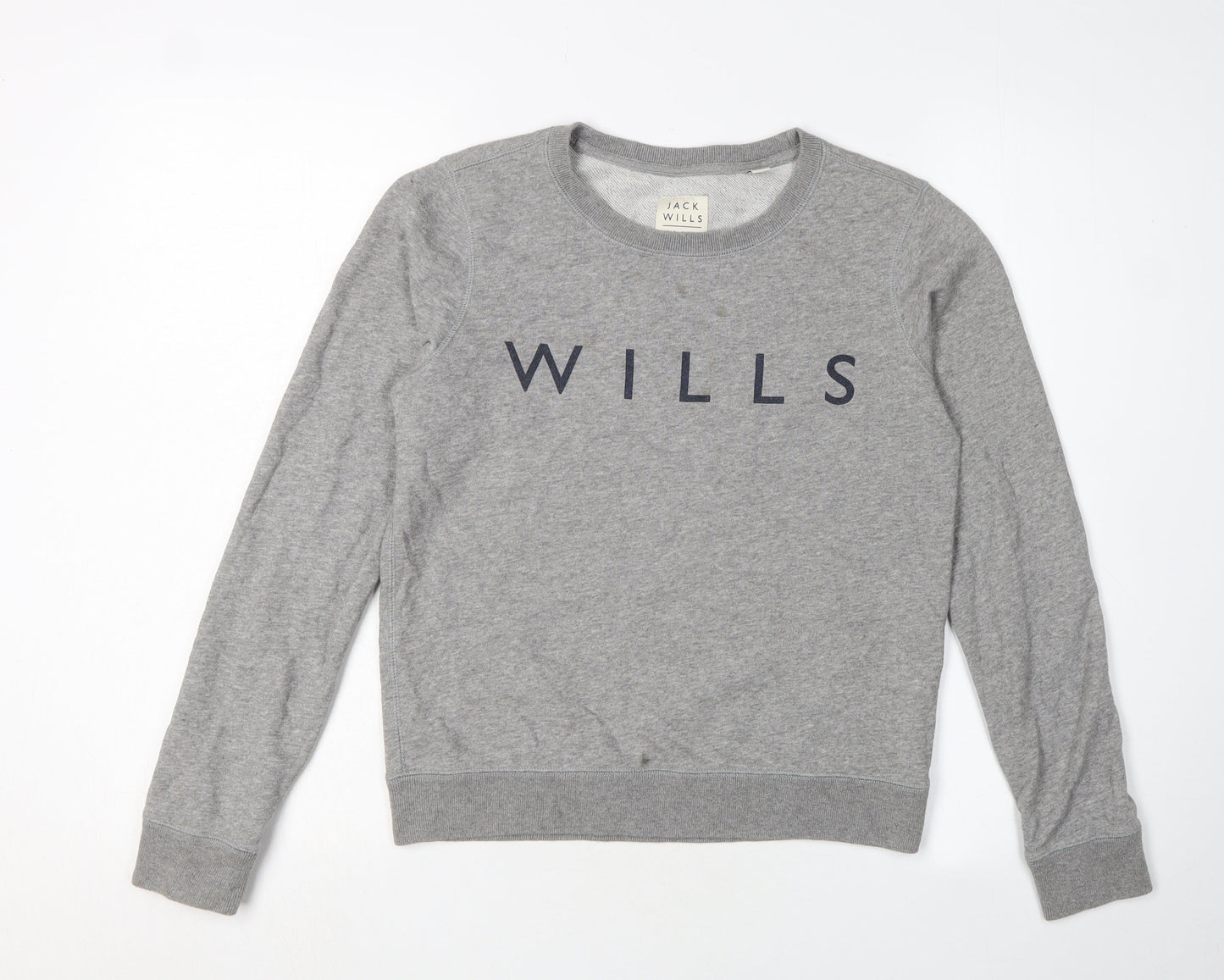 Jack Wills Women's Grey Pullover Sweatshirt, Size 8