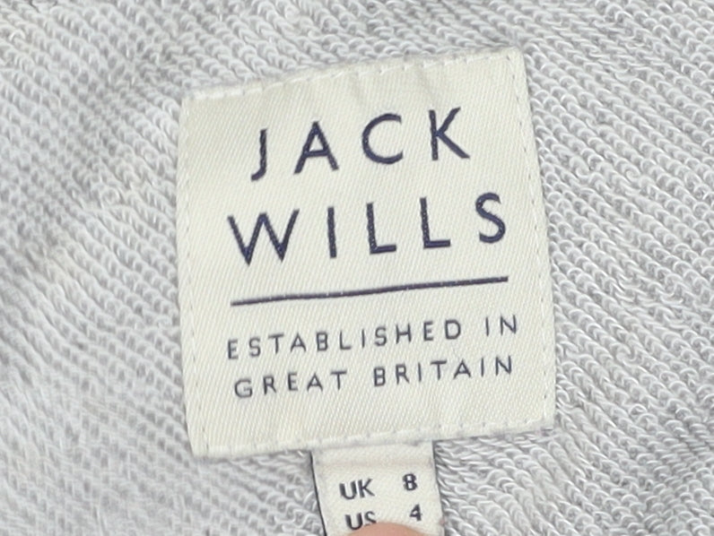 Jack Wills Women's Grey Pullover Sweatshirt, Size 8