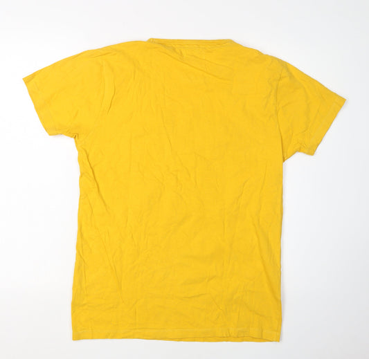 Jack & Jones Men's Yellow Graphic Print T-Shirt M