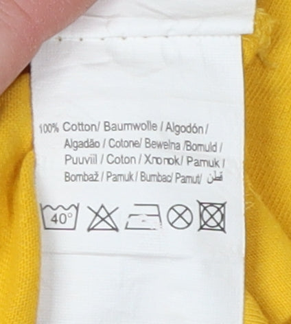 Jack & Jones Men's Yellow Graphic Print T-Shirt M