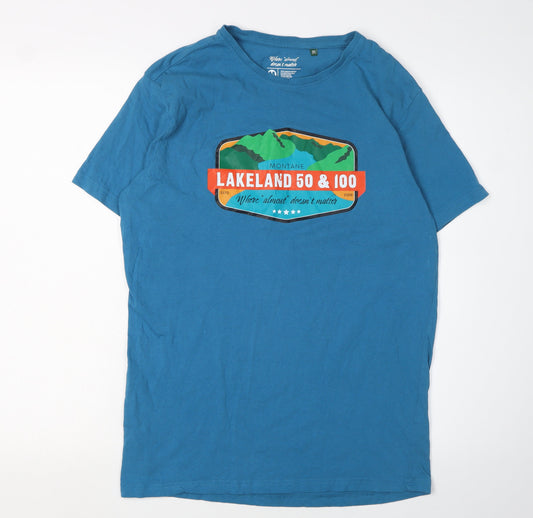 Lakeland Men's Blue Graphic T-Shirt M