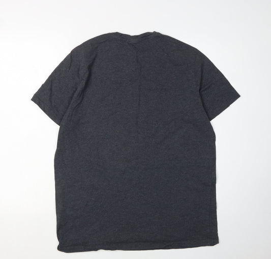 Hugo Boss Men's Grey Cotton T-Shirt, Large