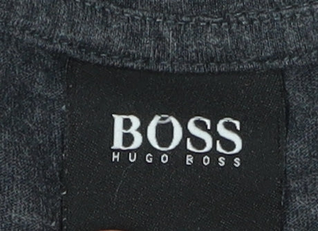 Hugo Boss Men's Grey Cotton T-Shirt, Large
