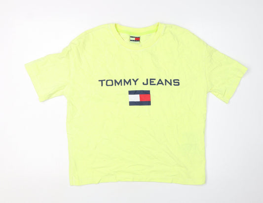 Tommy Jeans Unisex Yellow T-Shirt, Size S, Casual