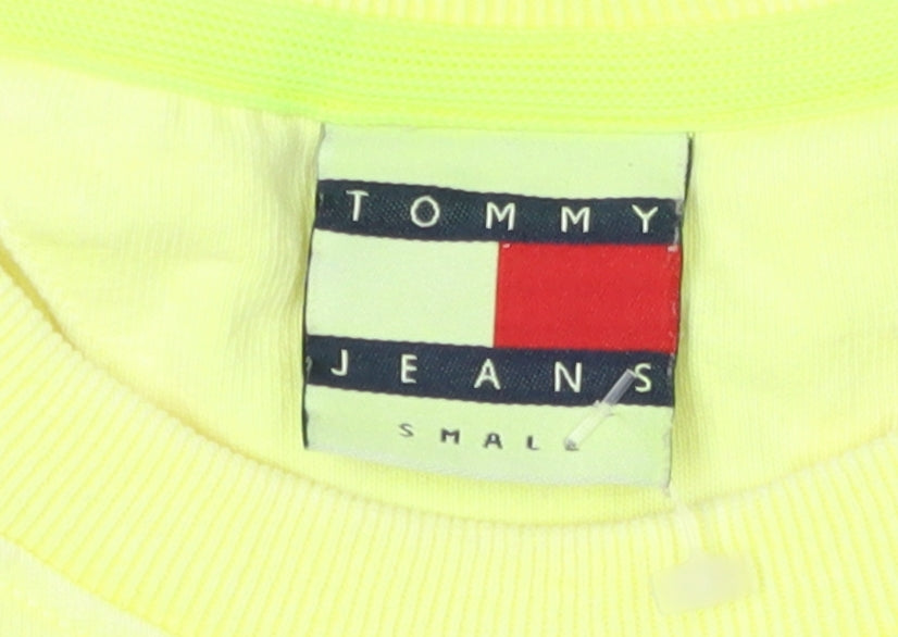 Tommy Jeans Unisex Yellow T-Shirt, Size S, Casual