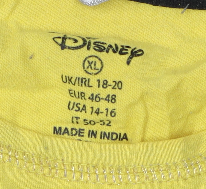 Disney Women's Yellow Lion King T-Shirt XL Casual Wear