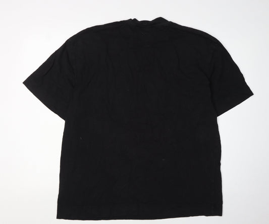 COLLUSION Men's Black 2XL Short Sleeve T-Shirt