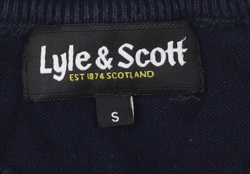 Lyle & Scott Men's Blue S Pullover Jumper Crew Neck