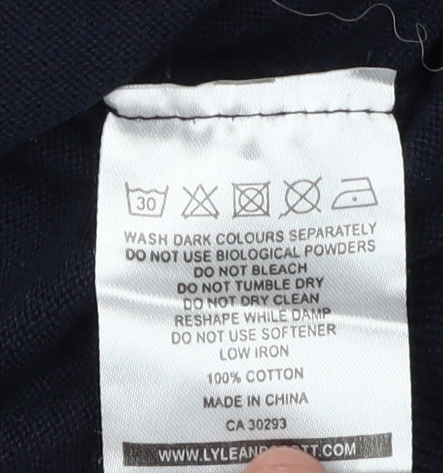 Lyle & Scott Men's Blue S Pullover Jumper Crew Neck