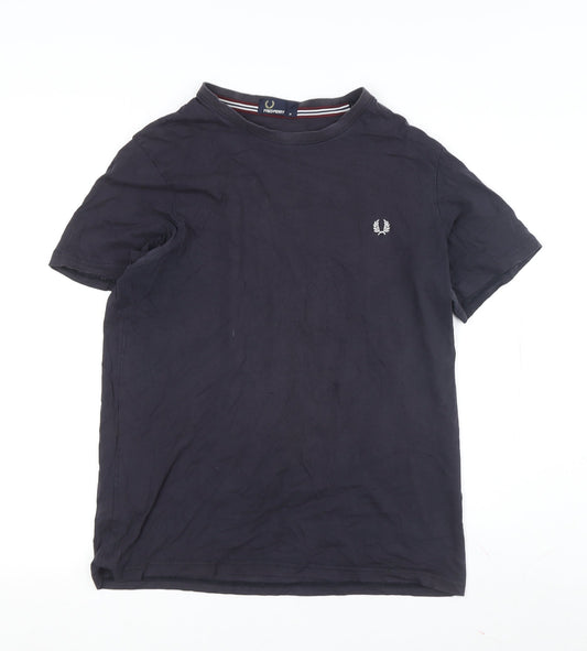 Fred Perry Men's Blue M T-Shirt with Logo Accent