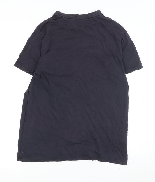 Fred Perry Men's Blue M T-Shirt with Logo Accent