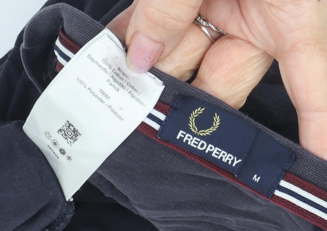 Fred Perry Men's Blue M T-Shirt with Logo Accent