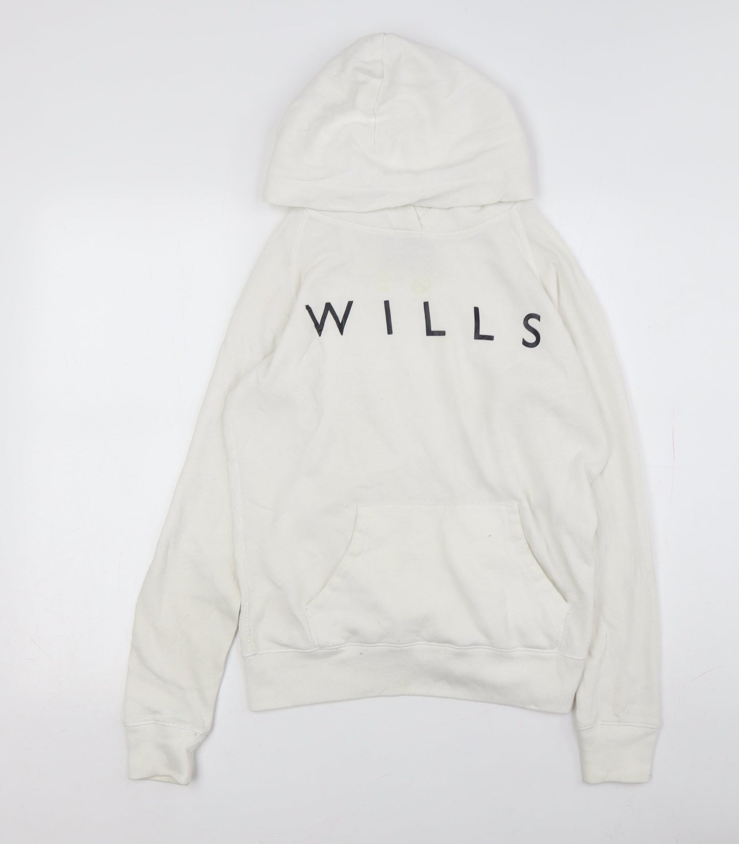 Jack Wills Women's Ivory Hoodie Size 10 Pullover
