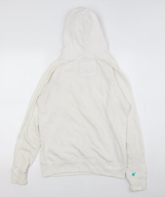 Jack Wills Women's Ivory Hoodie Size 10 Pullover