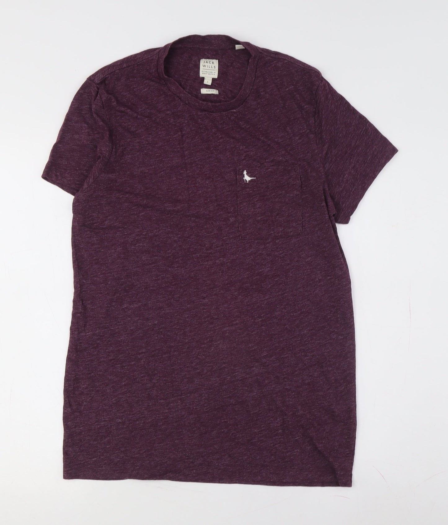 Jack Wills Unisex Purple Slim Fit T-Shirt S Jersey