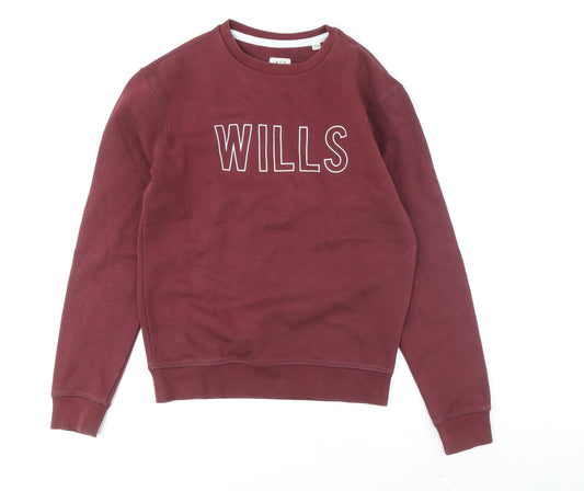 Jack Wills Men's Red Pullover Sweatshirt XS