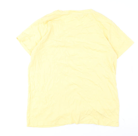 French Connection Yellow Women's M T-Shirt Casual