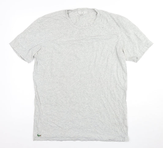 Lacoste Men's Grey Cotton T-Shirt XL Classic