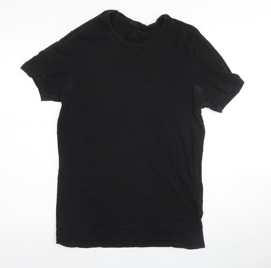 Lacoste Men's Black Cotton Crew Neck T-Shirt, Size L
