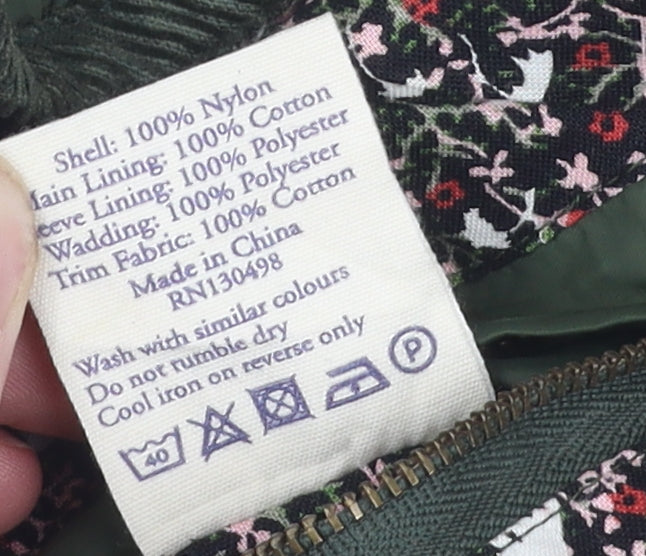 Jack Wills Women's Green Quilted Jacket Size 12