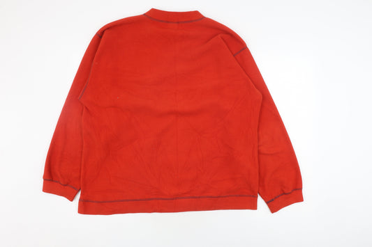 HEAD Unisex Red Lightweight Fleece Crew Neck Sweatshirt Size 16