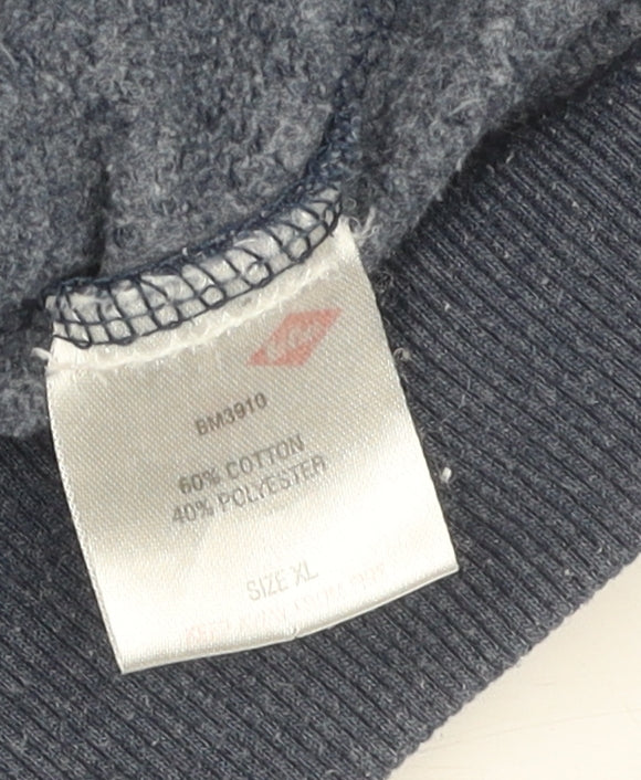 Lee Cooper Men's Blue Hooded Jacket XL, Casual Knit Zip