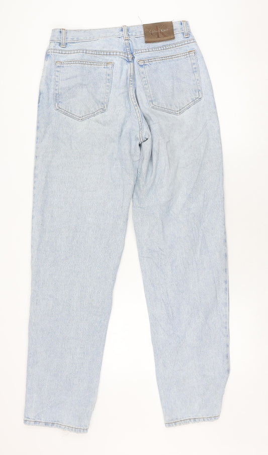 Calvin Klein Women's Blue Relaxed Straight Jeans Size 32