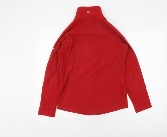 Craghoppers Women's Red Full Zip Fleece Hoodie Size 8