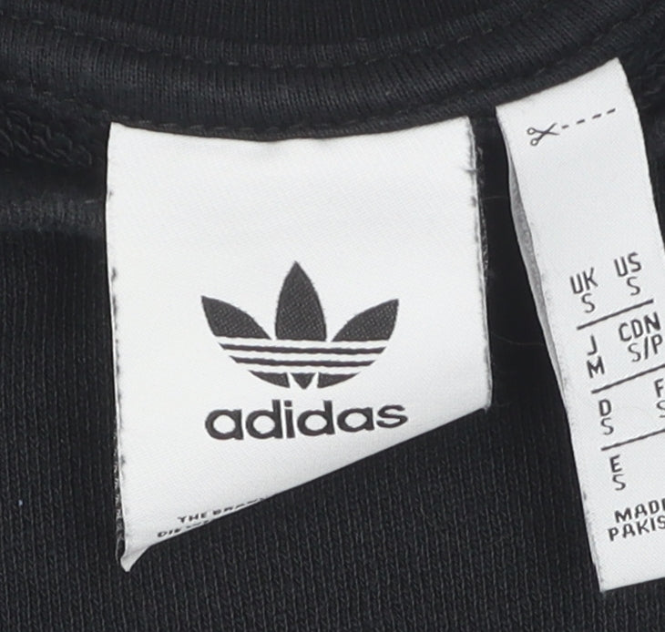 Adidas Men's Black Logo Sweatshirt, Size S, Pullover
